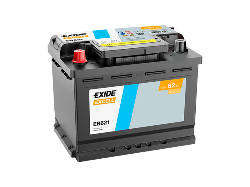 EB621 EXIDE EXCELL 62AH 242X175X190 +/- 540A 1815-EB621